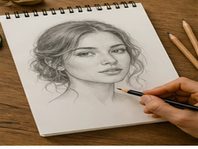 Portrait reference photo prepared for a drawing grid overlay
